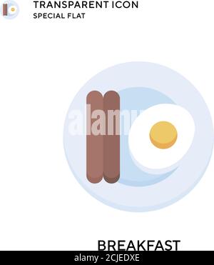 Vektorsymbol Frühstück. Flache Illustration. Vektor EPS 10. Stock Vektor