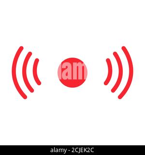 Symbol für Live-Streaming. Moderne Vektor-Knopf-Design auf weißem Hintergrund isoliert. Stock Vektor