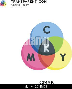 CMYK-Vektorsymbol. Flache Illustration. Vektor EPS 10. Stock Vektor