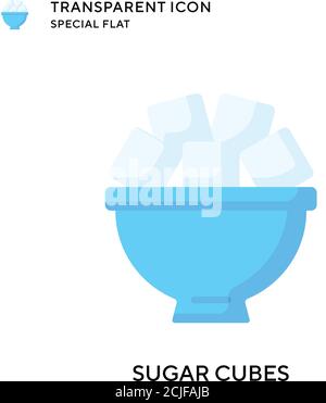 Vektorsymbol „Zuckerwürfel“. Flache Illustration. Vektor EPS 10. Stock Vektor