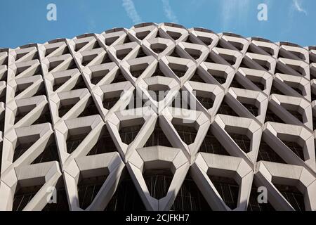 Welbeck Street Car Park von dem Brutalisten Michael Blampied, London, Großbritannien. 2019 abgerissen Stockfoto