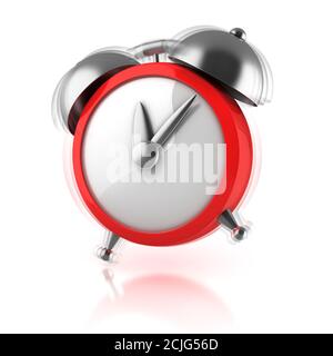 3D-Abbildung: Wecker klingelt Stockfoto