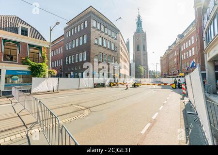 Den Haag, Niederlande. September 2020. DEN HAAG, 15-09-2020, Vorbereitung vor einem ungewöhnlichen Prinsjesdag 2020 im Zentrum von Den Haag. Normalerweise wird die Troonrede von König Willem Alexander im Ridderzaal vorgelesen, aber dieses Jahr findet die Veranstaltung in der Grote Kerk statt. Kredit: Pro Shots/Alamy Live Nachrichten Stockfoto