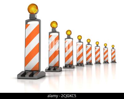 Traffic Works - Vertikale Kanalizer Stockfoto