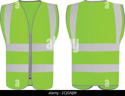 Grüne Sicherheitsweste. vektor-Illustration Stock Vektor