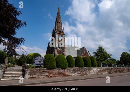 All Saints Pfarrkirche in Thornton Hough Wirral Juni 2020 Stockfoto