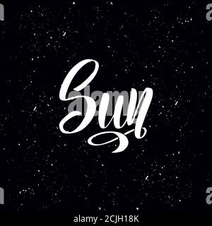 Sun. Große Vektor Stock Kalligraphie Illustration für Stock Vektor