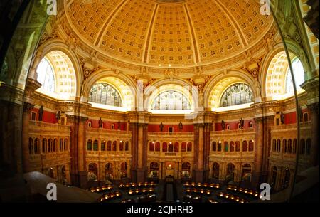 WASHINGTON, DC USA - 28. April 2018: Panorama der Library of Congress in Washington, DC Stockfoto