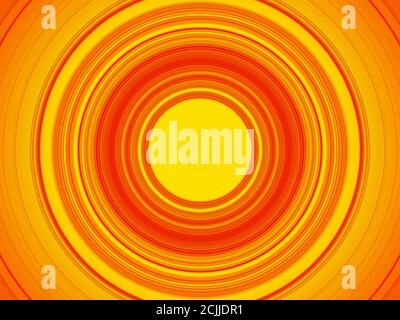 Kreative Spirale orange Hintergrund mit kreisförmigen gelben Linien : 3d Rendern professionelle Visualisierung Stockfoto