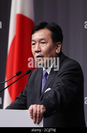 Tokio, Japan. September 2020. Japans neue Oppositionspartei der Vorsitzende der Demokratischen Partei Japans, Yukio Edano, spricht vor der Presse nach dem ersten Parteitag in Tokio am Dienstag, dem 15. September 2020. Quelle: Yoshio Tsunoda/AFLO/Alamy Live News Stockfoto