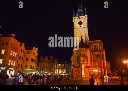 Prag, Tschechische Republik. August 2020. Prag, Tschechische Republik 21. August 2020: Impressionen Prag - 2020 Tschechische Republik/Prag/Rathaus im Nachhinein Quelle: dpa/Alamy Live News Stockfoto