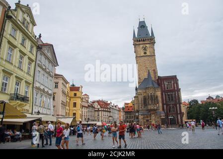 Prag, Tschechische Republik. August 2020. Prag, Tschechische Republik 22. August 2020: Impressionen Prag - 2020 Tschechische Republik/Prag/Rathaus Quelle: dpa/Alamy Live News Stockfoto