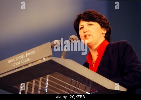 Lionel Jospin (PS) kämpft für die französischen Präsidentschaftswahlen, Lyon, Frankreich, 1995 Stockfoto