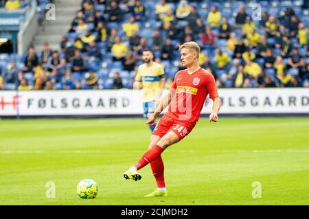 Broendby, Dänemark. September 2020. Martin Frese (4) vom FC Nordsjaelland beim 3F Superliga Spiel zwischen Broendby IF und FC Nordsjaelland im Broendby Stadion in Broendby. (Bildnachweis: Gonzales Photo - Dejan Obretkovic). Stockfoto