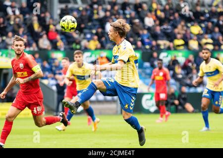 Broendby, Dänemark. September 2020. Simon Hedlund (27) von Broendby, WENN er während des 3F Superliga-Spiels zwischen Broendby IF und FC Nordsjaelland im Broendby Stadion in Broendby gesehen wird. (Bildnachweis: Gonzales Photo - Dejan Obretkovic). Stockfoto