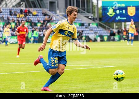 Broendby, Dänemark. September 2020. Peter Bjur (29) von Broendby, WENN er während des 3F Superliga Spiels zwischen Broendby IF und FC Nordsjaelland im Broendby Stadion in Broendby gesehen wird. (Bildnachweis: Gonzales Photo - Dejan Obretkovic). Stockfoto