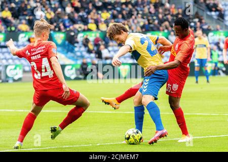 Broendby, Dänemark. September 2020. Peter Bjur (29) von Broendby, WENN er während des 3F Superliga Spiels zwischen Broendby IF und FC Nordsjaelland im Broendby Stadion in Broendby gesehen wird. (Bildnachweis: Gonzales Photo - Dejan Obretkovic). Stockfoto