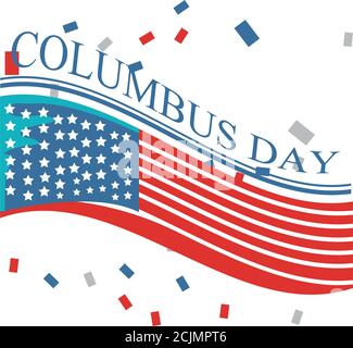 Happy Columbus Day 8 Oktober Usa Nationaler Feiertag Konzeptionelle Banner Mit Grunge Geburstet Usa Flagge Stock Vektorgrafik Alamy