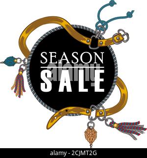 Luxus-Verkauf mit schönen Elementen des Luxus Barock gewebten Satz von eleganten Verkauf Banner mit Goldketten, Rahmen, Vektor-Vorlage für die sitzen dekoriert Stock Vektor