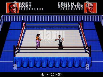 WWF Wrestlemania Steel Cage Challenge - Nintendo Entertainment System - NES Videogame – nur für redaktionelle Zwecke Stockfoto