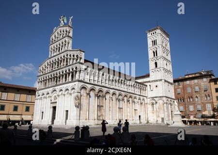 Kirche San Michele in Lucca, Toskana, Italien, Europa. Stockfoto