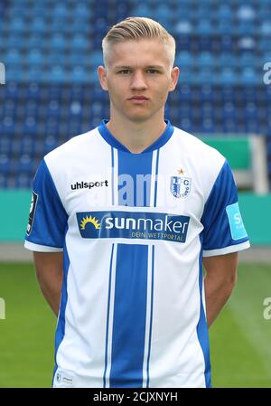 Magdeburg, Deutschland. September 2020. Fußball, 3. Liga, Offizielles Fotoshooting des 1. FC Magdeburg Andreas Müller Credit: Ronny Hartmann/dpa-Zentralbild/dpa/Alamy Live News Stockfoto