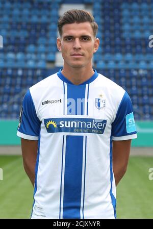 Magdeburg, Deutschland. September 2020. Fußball, 3. Liga, Offizielles Fotoshooting des 1. FC Magdeburg Tobias Müller Credit: Ronny Hartmann/dpa-Zentralbild/dpa/Alamy Live News Stockfoto