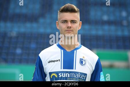 Magdeburg, Deutschland. September 2020. Fußball, 3. Liga, Offizielles Fotoshooting des 1. FC Magdeburg Daniel Steininger Credit: Ronny Hartmann/dpa-Zentralbild/dpa/Alamy Live News Stockfoto