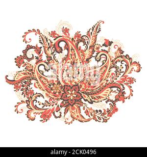 Paisley bunte Ornament. Isolierte Vektordarstellung Stock Vektor
