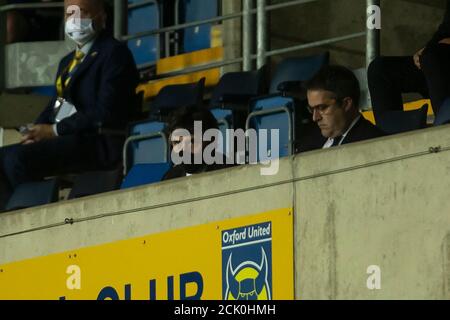 OXFORD, ENGLAND. 15. SEPTEMBER 2020 Watford Besitzer Gino Pozzo während des Carabao Cup Spiels zwischen Oxford United und Watford im Kassam Stadium, Oxford, England (Kredit: Leila Coker - MI News) Kredit: MI Nachrichten & Sport /Alamy Live Nachrichten Stockfoto