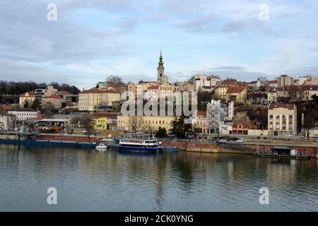 Blick auf das historische Zentrum von Belgrad Stockfoto