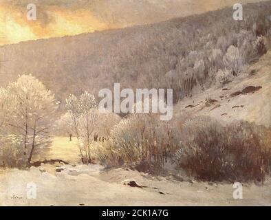 Szinyei Merse Pál - Winter - Ungarische Schule - 19 Jahrhundert Stockfoto