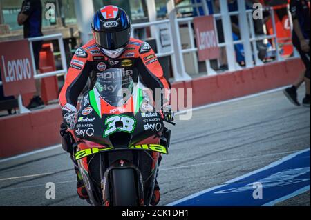 Misano, Italien. September 2020. Offizieller MotoGP-Test auf dem Misano World Circuit Marco Simoncelli. Testfahrer und aktueller Konkurrent Smith absolvierte fast ein Jahrhundert von Runden 15 September, 2020 Test oficiales de MotoGP en el Misano World Circuit Marco Simoncelli. El piloto de pruebas y competidor Actual Smith hizo casi un centenar de vueltas el 15 de septiembre de 2020 POOL/MotoGP.com/Cordon Pressequelle: CORDON PRESS/Alamy Live News Stockfoto