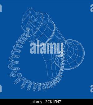 Konzept des Megaphons. Vektor Stock Vektor