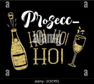 Weihnachts- und Neujahrsschilder Set Weißgold Farbe auf schwarzem Hintergrund für Grußkarten, Geschenkanhänger, Embleme, Neujahrsfeier, Produktpromoti Stock Vektor