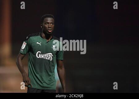 London, Großbritannien. September 2020. Panutche Camar‡ von Plymouth Argyle während des Carabao Cup zweiten Runde Spiel zwischen Leyton Orient und Plymouth Argyle im Matchroom Stadium, London, England am 15. September 2020. Foto von Vince Mignott/Prime Media Images. Kredit: Prime Media Images/Alamy Live Nachrichten Stockfoto