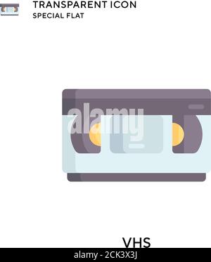 VHS-Vektorsymbol. Flache Illustration. Vektor EPS 10. Stock Vektor