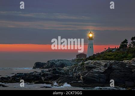 Portland Head Light in Portland Maine Stockfoto