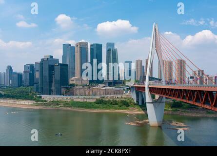 Finanzviertel der Stadt Chongqing in China Stockfoto