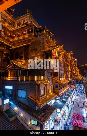 Hongya Cave, Höhle in Chongqing Stockfoto