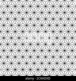 Abstrakt Vektor geometrische nahtlose Muster mit Sternen. Stylische Textur in schwarzer Farbe. Stockfoto