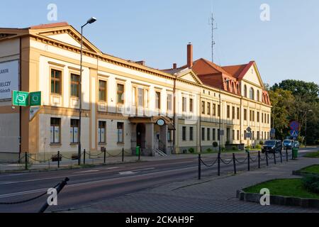 Fassaden von Bankfilialen in Tarnowskie Góry Stockfoto