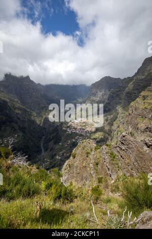 Tal der Nonnen, Curral das Freiras auf der Insel Madeira, Portugal Stockfoto