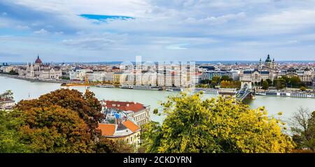 Panoramablick auf Budapest. Ungarn. Stockfoto