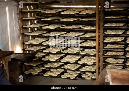 Traditionelle Bäckerei in Pilcopata Dorf in Peru Stockfoto