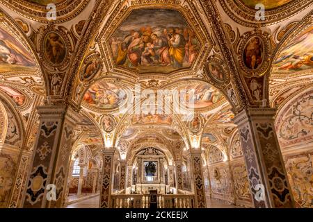 Krypta des heiligen Matthäus, Kathedrale, Salerno, Kampanien, Italien Stockfoto