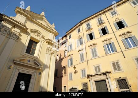 Italien, Rom, Kirche Santa Caterina della Rota und Palazzo Mastrozzi Graziosi Stockfoto