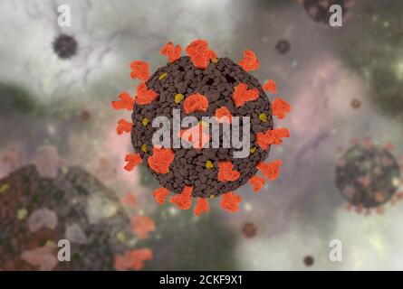 Konzept des COVID-19 oder 2019-ncov Coronavirus Stockfoto