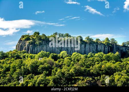 Bort-les-Orgues. Die Basaltorgane werden durch Phonolitflüsse gebildet. Correze. Nouvelle Aquitaine. Frankreich Stockfoto