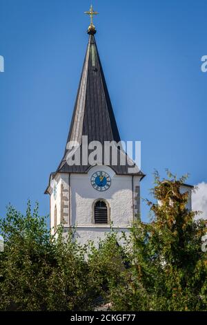 Pfarrkirche Hll. Peter und Paul, Pfarrkirche in Weitra, Waldviertel, Österreich Stockfoto